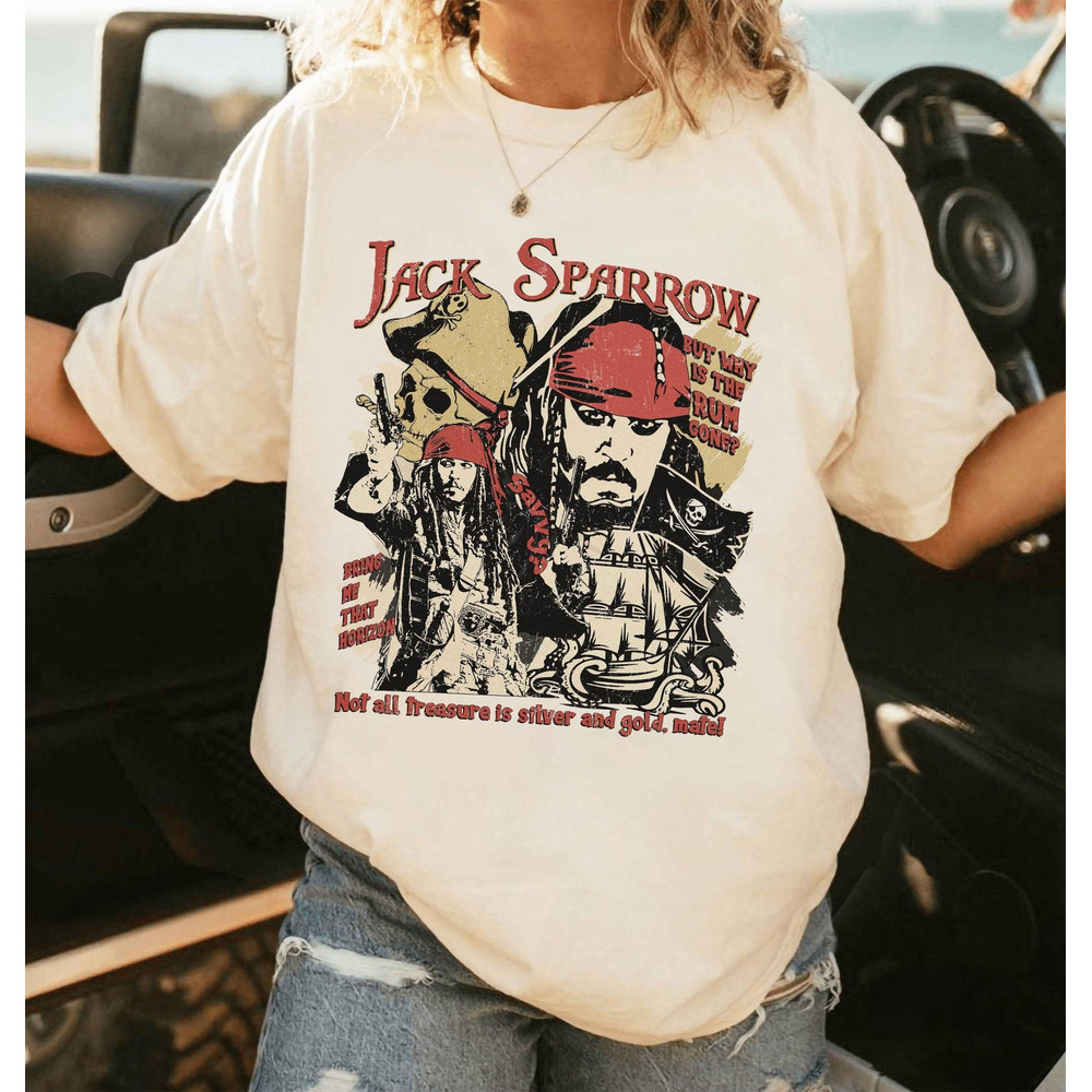 Retro Captain Jack Sparrow Pirates Of The Caribbean Shirt  Pirates Life For Me Dead Men Tell No Tales  Mickey Pirate Tee.jpg