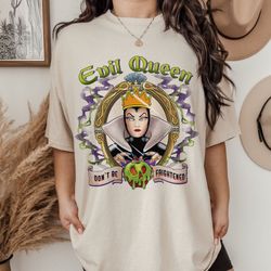 retro evil queen snow white and the seven dwarfs shirt   witch poison apple villains t-shirt  disneyland trip shirt fami