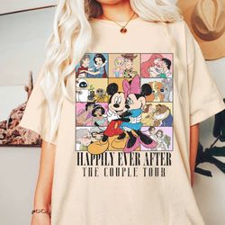 vintage mickey minnie happily ever after the couple tour shirt retro mickey minnie anniversary gift honeymoon shirt f