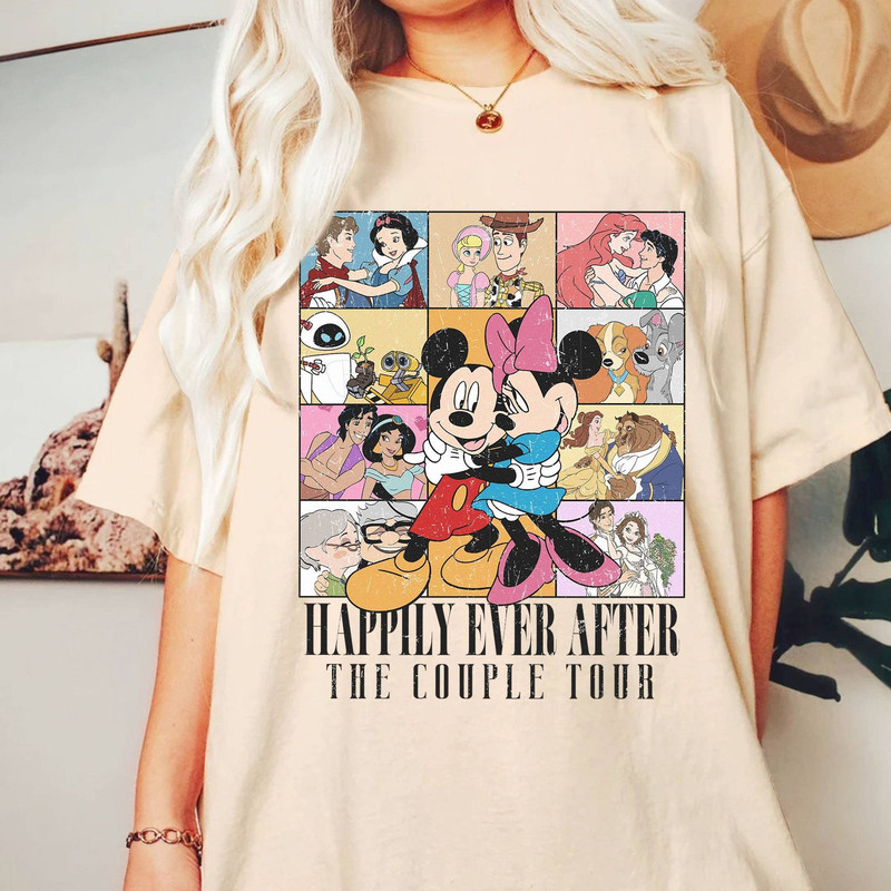 Vintage Mickey Minnie Happily Ever After The Couple Tour Shirt Retro Mickey Minnie Anniversary Gift Honeymoon Shirt Family Shirt.jpg
