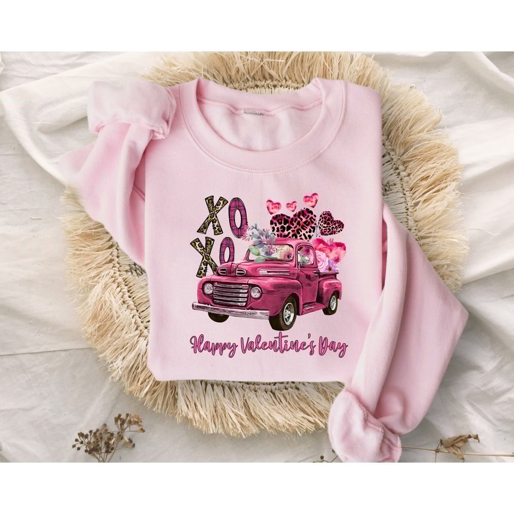 Valentine Truck Sweatshirt,Xoxo Valentines Day Shirts For Woman,Heart Shirt,Cute Valentine Shirt,Valentines Day Gift,Valentines Gift.jpg
