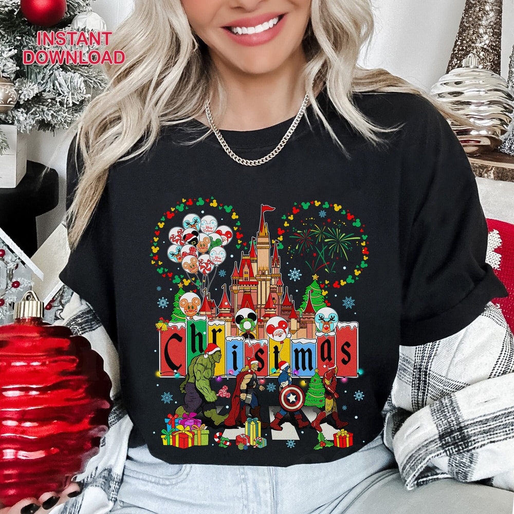Avengers Christmas Superhero Png, Disneyland Christmas Png, Disneyworld Christmas, Christmas Gift, Avengers Team Christmas, Digital Download.jpg
