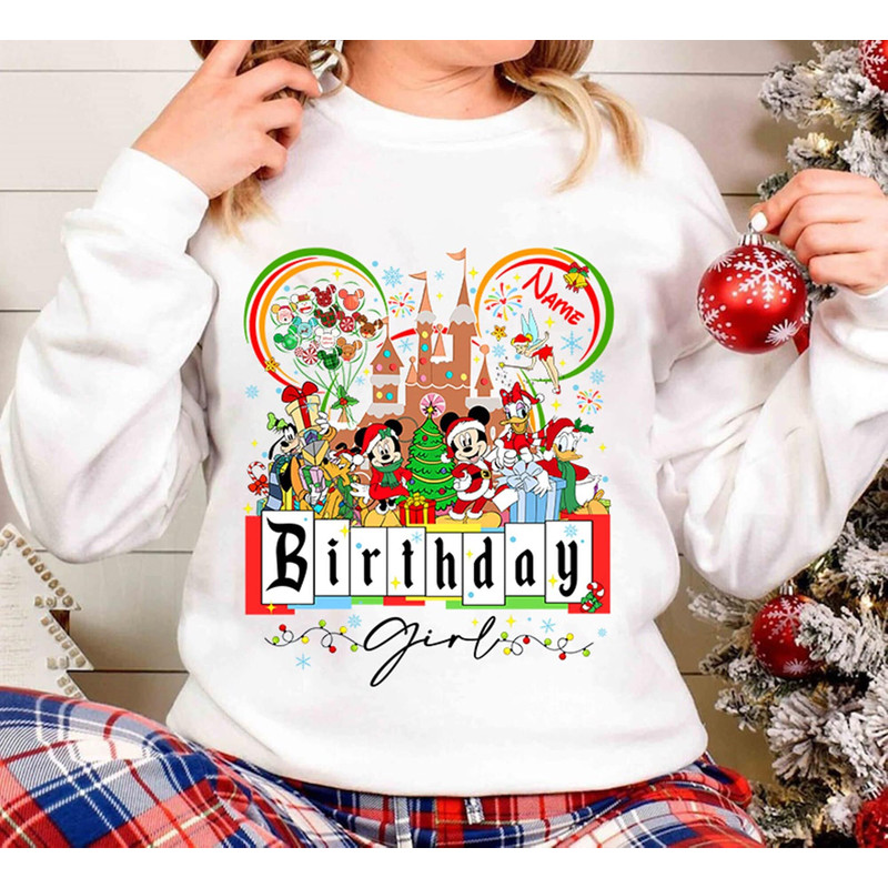 Custom Disneyland Christmas Birthday Shirt, Birthday Girl Birthday Girl Shirt, Mickey Birthday Party Family Birthday Shirts Birthday Squad.jpg