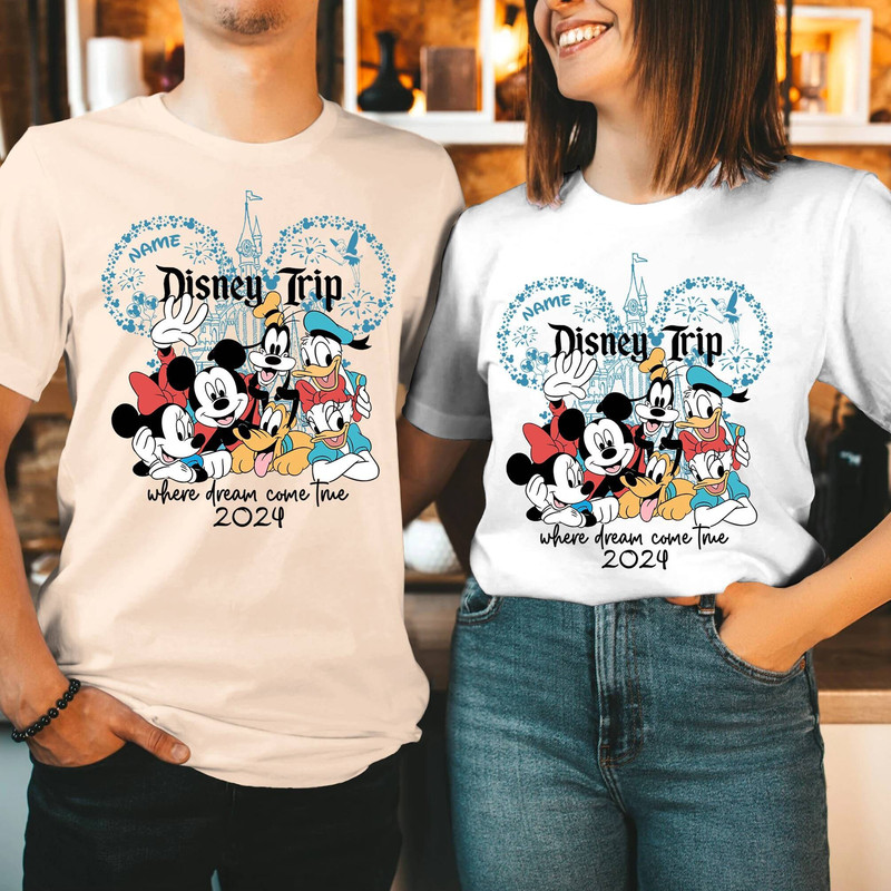 Custom Disneyland Family Trip 2024 Shirts, Disneyland Family Vacation 2024 Shirt, Disneyworld Where Dreams Come True Shirt, magic kingdom.jpg