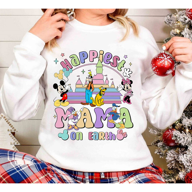 Custom Happiest Mama On Earth Shirt, Family Trip 2023 Shirts, Best Mom Ever Shirt, Mickey & Friends Shirt, Disneyland Christmas Shirt.jpg