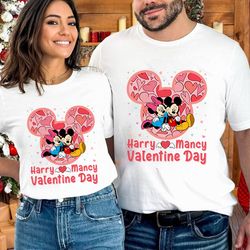 custom mickey minnie couple valentines shirt, disneyland couples matching shirt, mickey minnie couples shirt, custom val
