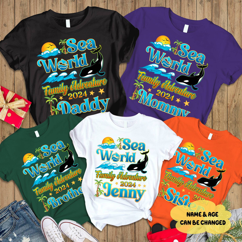 Custom Sea World Family Shirts, Sea World 2024 Trip Shirt, Sea World Family Adventure Shirt, Seaworld Family Vacation Shirt 2024.jpg