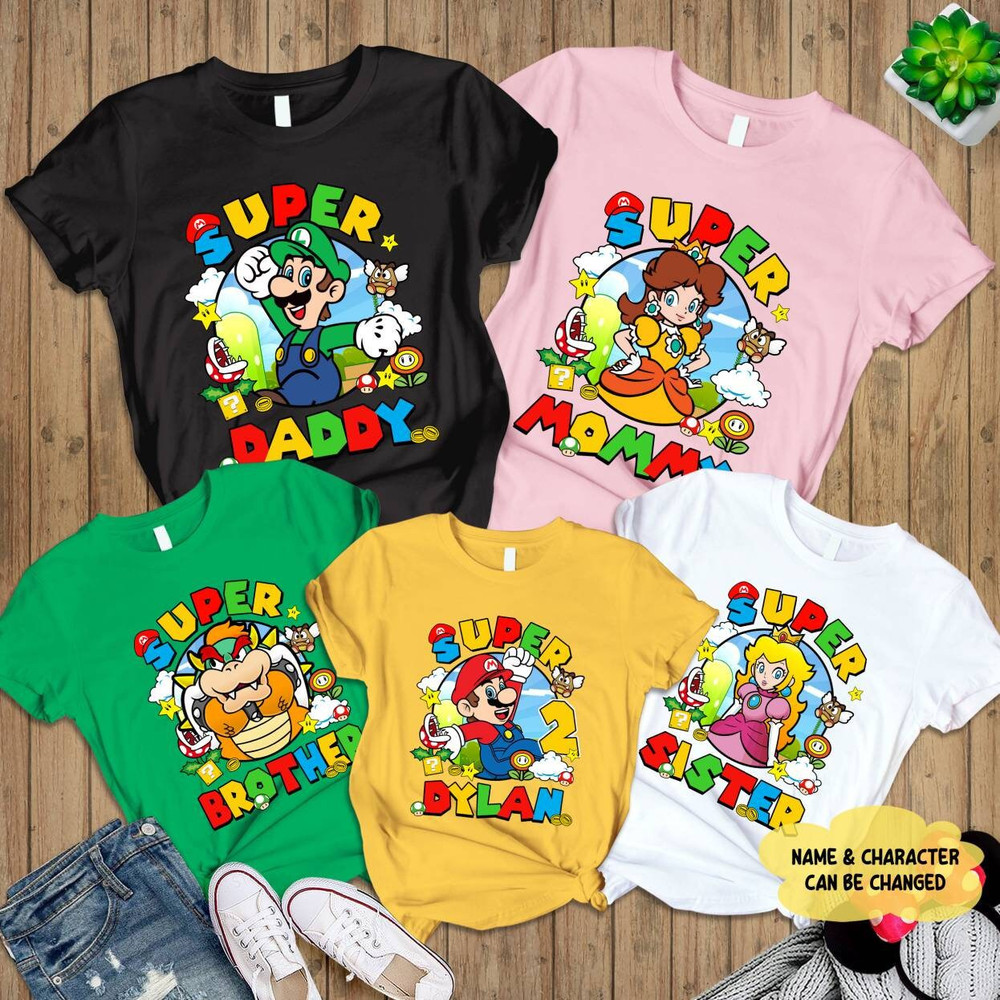 Custom Super Mario Birthday Shirt  Personalized Super Mario Birthday Shirt  Mario Birthday Boy Shirt  Mario Family Birthday Shirts Party.jpg