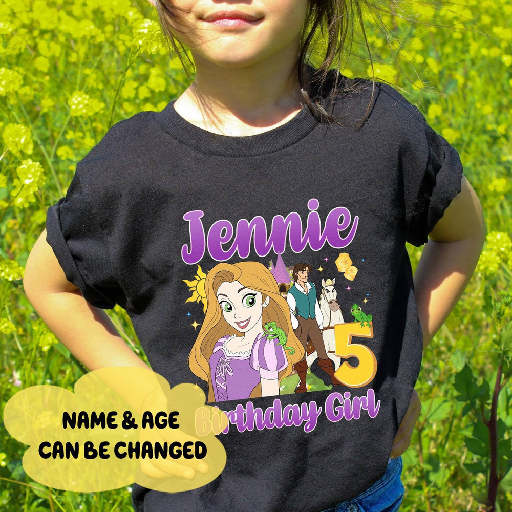 Custom Tangled Rapunzel Princess Birthday Shirt, Princess Birthday Girl Shirt, Girls Birthday Party Shirt, Family Birthday Shirts For Kids 1.jpg