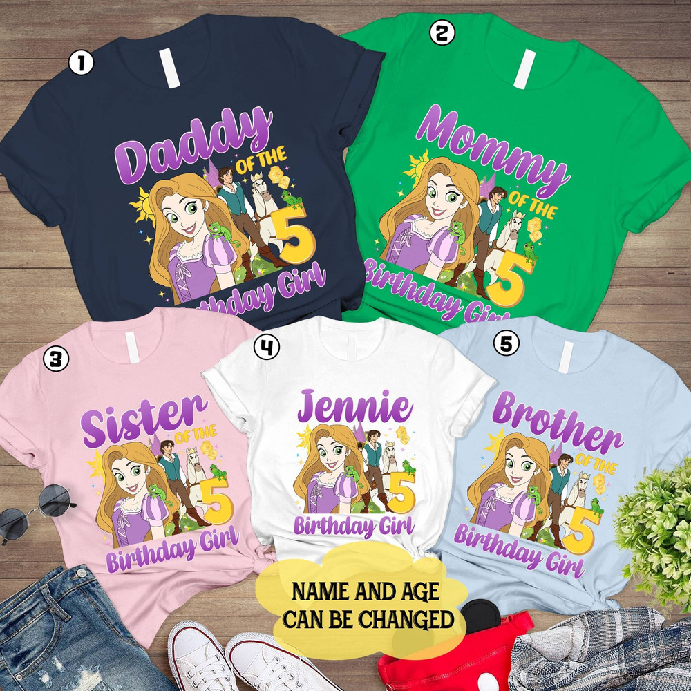 Custom Tangled Rapunzel Princess Birthday Shirt, Princess Birthday Girl Shirt, Girls Birthday Party Shirt, Family Birthday Shirts For Kids.jpg