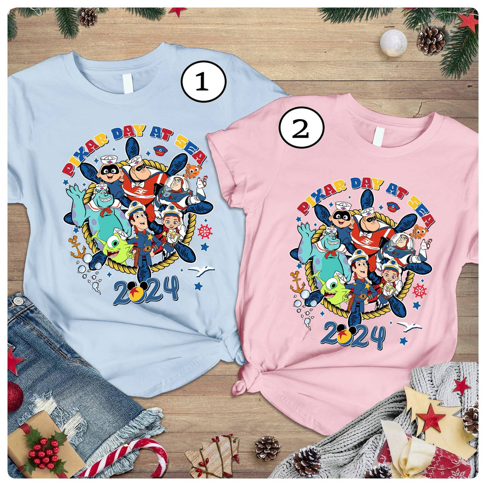 Disney Cruise Line Pixar Day at Sea 2024 Shirt, Toy Story Cruise Trip, Disney fantasy Pixar Monsters Inc Shirt, Disney Family Vacation 2024.jpg