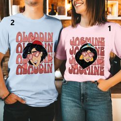 disneyland aladdin jasmine couple shirt, aladdin princess valentines shirt, disneyworld couple shirts, anniversary shirt