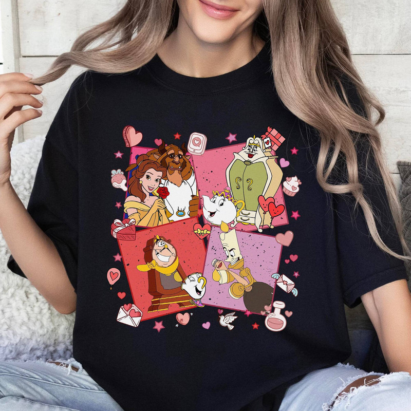 Disneyland Beauty And The Beast Valentine Shirt, Princess Belle and the Beast Shirt, Disneyland Couple Shirts, Disneyworld Magic Kingdom Tee.jpg