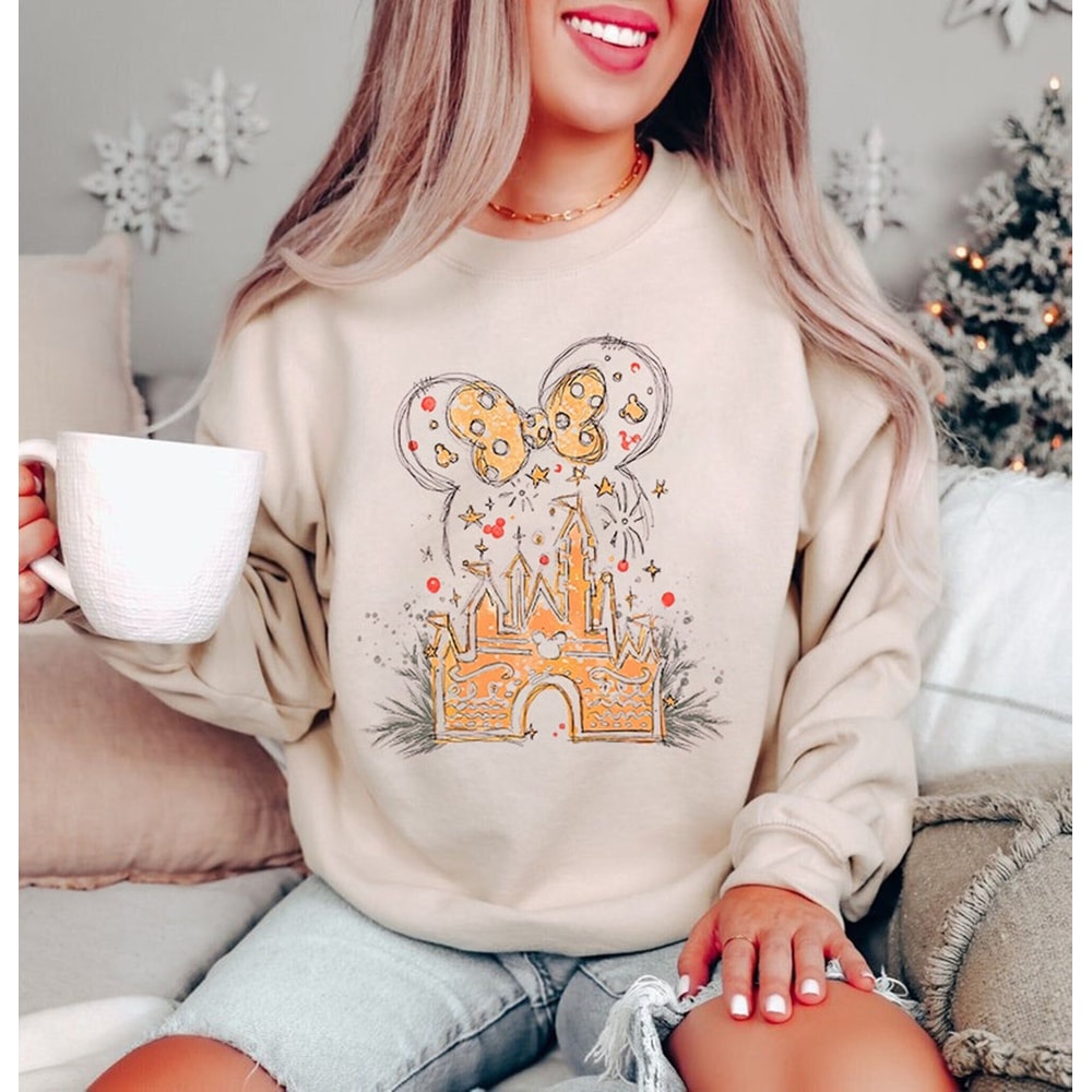 Disneyland Castle Gingerbread Christmas Shirt Minnie Christmas Sweatshirt Disneyland Christmas Shirts Mickey's Very Merry Xmas 2023.jpg