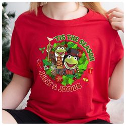 disneyland christmas kermit the frog and tiny tim shirt, the muppet christmas carol tee, mickeys very merry christmas, d