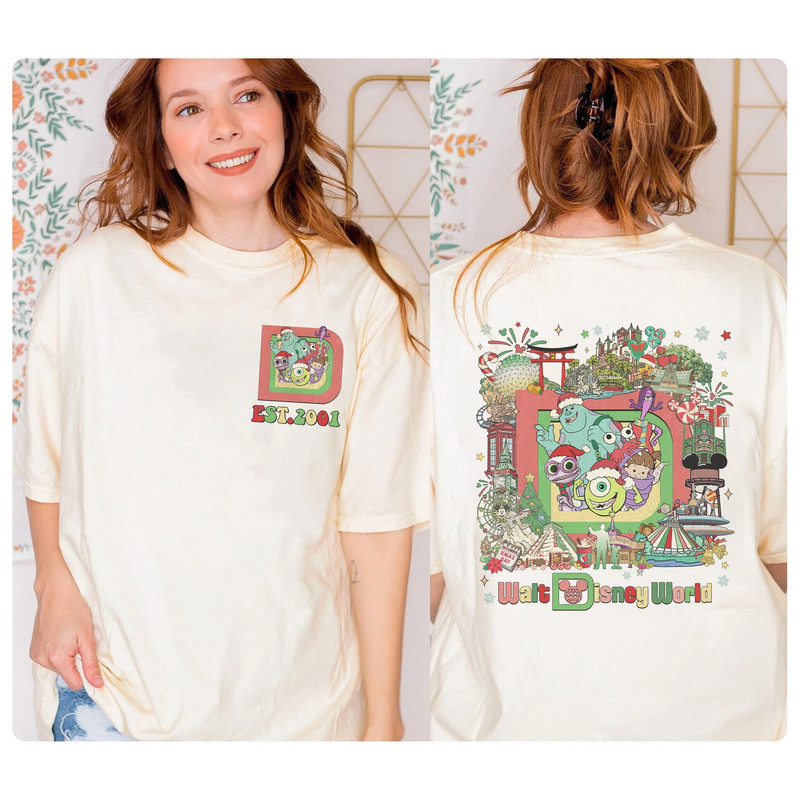Disneyland Monster Inc Christmas Shirt, Mike Boo Sully Christmas Shirt, Christmas Family Shirt, Christmas Gift, Disneyland Christmas Shirt.jpg