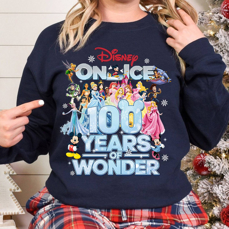 Disneyland On Ice 100 Years Wonder Shirt, Disneyland On Ice 2023 Shirt, Matching Family Trip On Ice Shirt, WDW Mickey On Ice, Princess Shirt.jpg