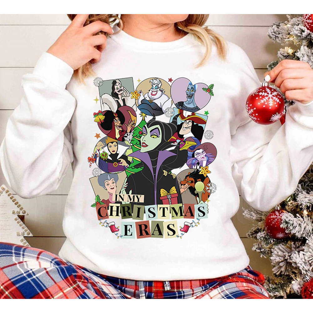Disneyland Villains Christmas Eras Tour Shirt, In My Christmas Era Shirt, Villain Christmas Sweatshirt, Mickey'S Very Merry Xmas Party 2023.jpg