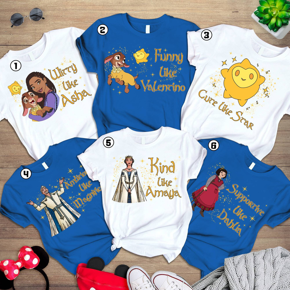 Disneyland Wish Movie 2023 Shirt, Wish Movie Asha Princess Star Valentino King Magnifico Shirt, Disneyland Family Trip 2024, Birthday Gift.jpg