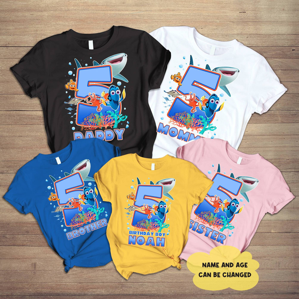 Family Birthday Matching Shirt, Finding Nemo Birthday Shirt, Finding Nemo Family Birthday Shirt, 5th Birthday Shirt Boy Girl, Birthday Party.jpg