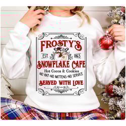 frostys snowflake cafe shirt, frosty the snowman christmas shirt, christmas vibes shirt, rudolph the red nose reindeer c