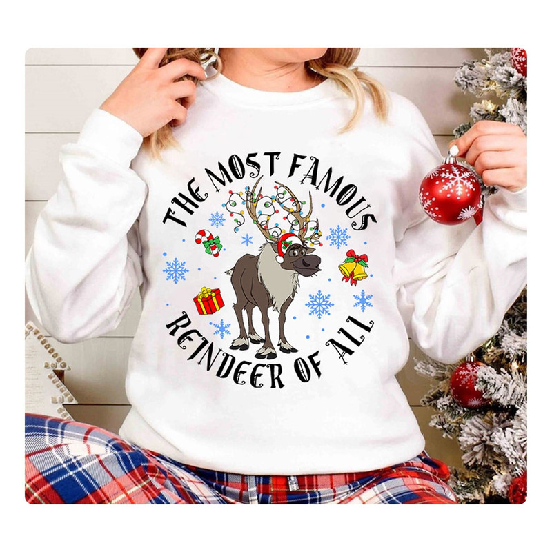 Frozen Sven Reindeer Christmas Shirt, Frozen Christmas Shirt, Olaf Sven Shirt, Disneyland Mickey's Very Merry Christmas Party 2023 Shirt.jpg