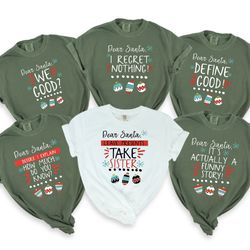 comfort colors dear santa shirts, family christmas shirt, dear santa christmas family shirts, christmas family shirt, ch