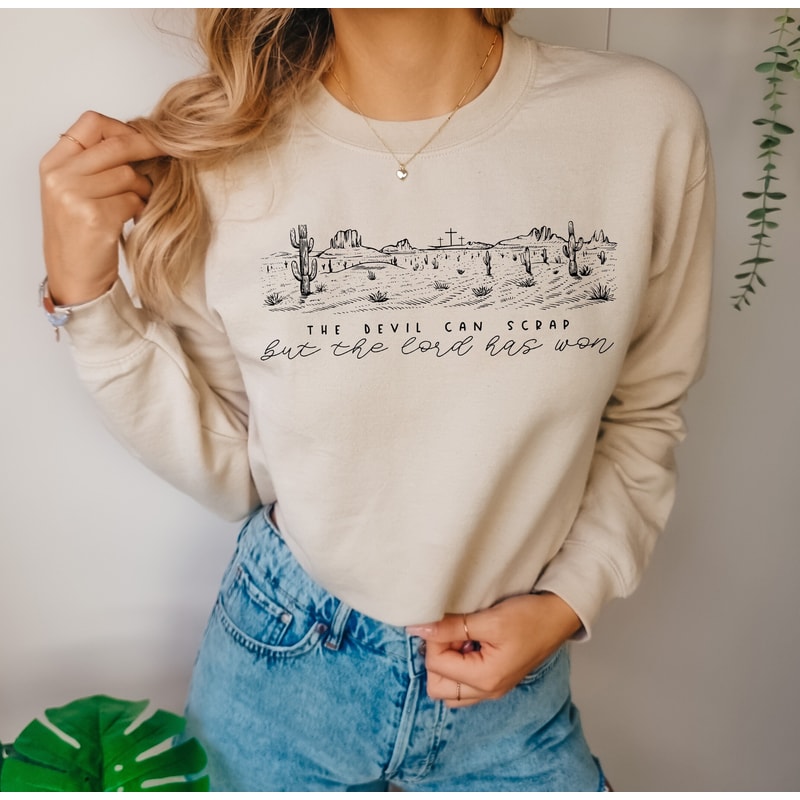 Comfort Colors The Devil Can Scrap But The Lord Has Won Shirt, Country Music Shirt, Western Shirt, Cowboy Shirt, Rodeo Shirt, Howdy Concert,.jpg