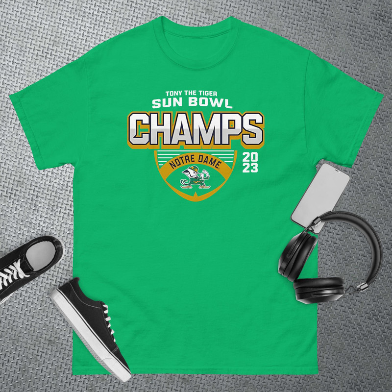 Notre Dame Fighting Irish Sun Bowl Champs 2023 Football T-Shirt.jpg