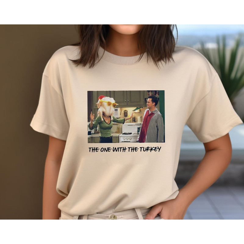 The One With The Turkey, Friends Shirt, Friends Monica Chandler T-shirt, Friends Tv Show Tee, Friends Thanksgiving Shirt, 90s Vintage Turkey.jpg