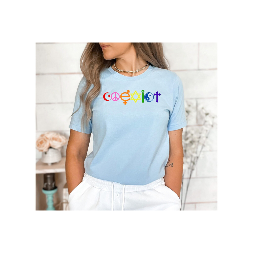 Coexist, Love Wins, One Humanity, Inspirational Shirt, Hopeful Message Shirt, Positive Message Shirt, Equality T Shirt, Religious Symbols T.jpg