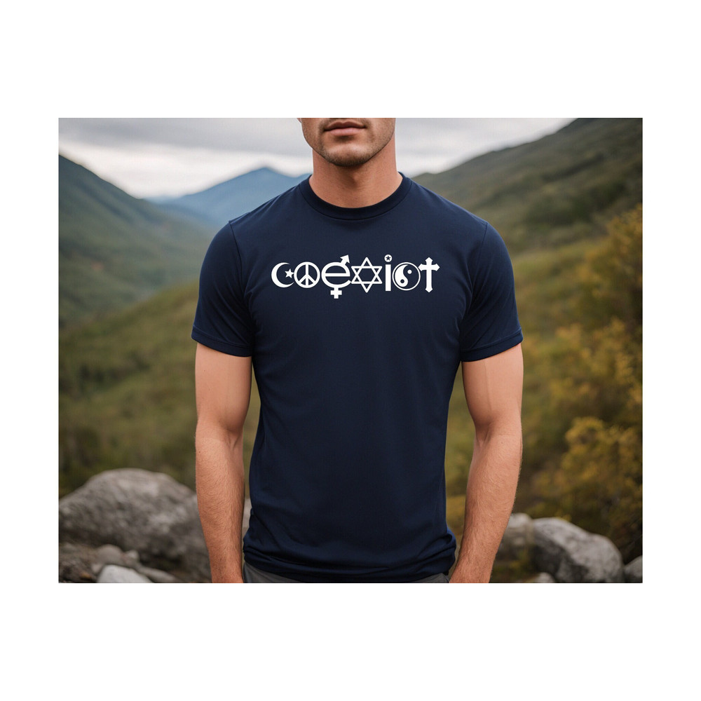 Coexist, Love Wins, One Humanity, Inspirational Shirt, Hopeful Message T, Positive Message Shirt, Equality T Shirt, Religious Symbols T.jpg