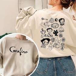 coraline jones shirt, horror cartoon shirt, halloween coraline shirt, other mother shirt, spooky shirt, coraline sweatsh