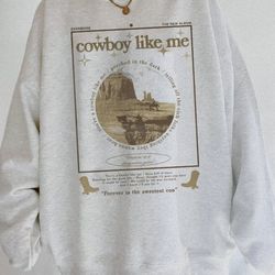 cowboy like me retro aesthetic shirt, retro evermore shirt, cowboy like me evermore album ts shirt