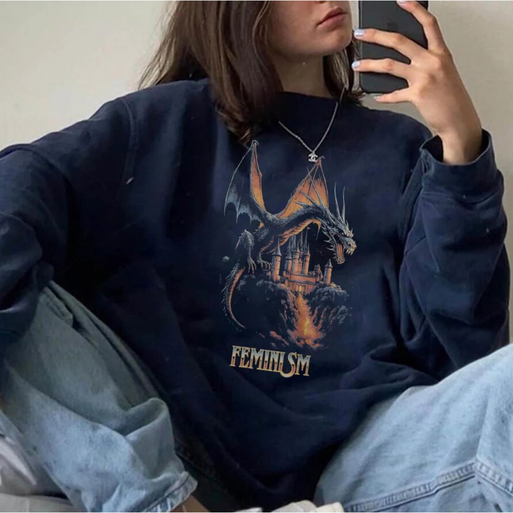 Feminism Dragon Fantasy Shirt, Dragon Rider Sweatshirt, Feminism Dragon Fantasy Shirt, Feminism Dragon Fantasy Hoodie.jpg