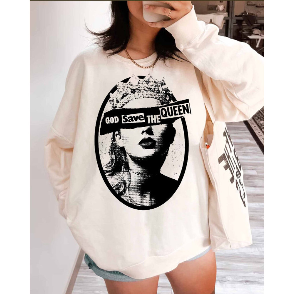 God Save The Queen Shirt, God Save The Queen TS Shirt, Tayl0r Swiftie Shirt, Taylor Eras Tour Shirt, Swities Shirt, Swifties Fan Gifts.jpg