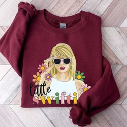 little swiftie sweatshirt, tayl0r little swiftie sweater, floral swiftie sweatshirt, album merch sweater, tayl0r swiftie