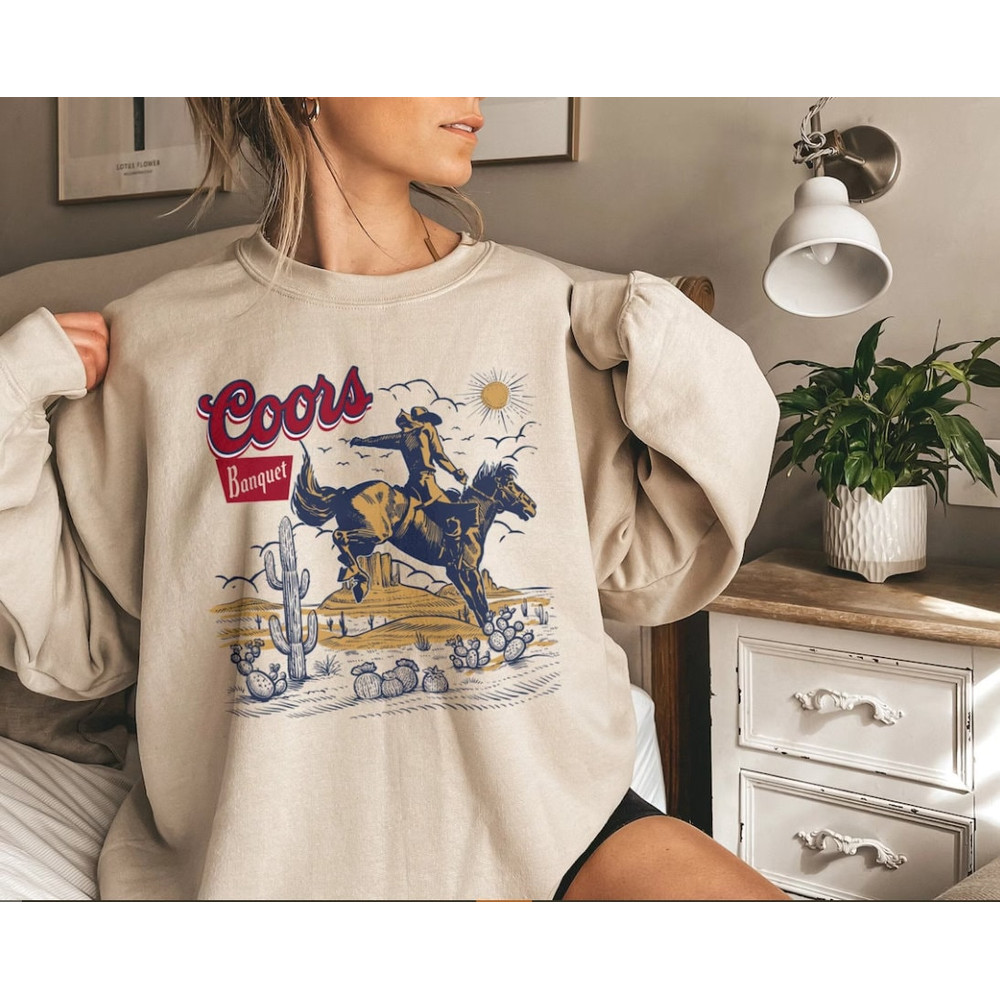 Vintage Coors Rodeo Sweatshirt, Retro Coors Cowboy Shirt, The Original Coors Cowboy Sweater, Western Sweatshirt, Country Girl Sweatshirt.jpg