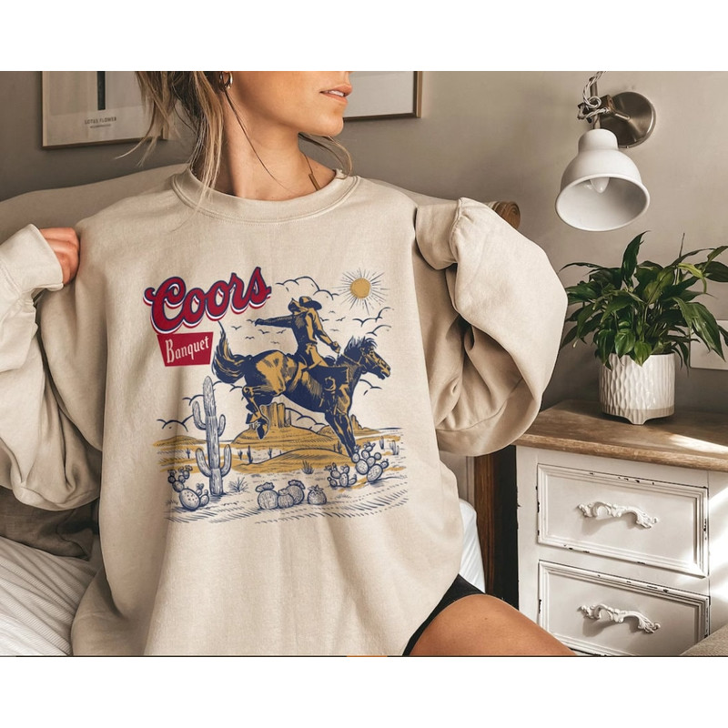 Vintage Coors Rodeo Sweatshirt, Retro Coors Cowboy Shirt, The Original Coors Cowboy Sweater, Western Sweatshirt, Country Girl Sweatshirt.jpg
