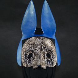Bunny mask. Decorative mask. Rabbit cat mask. Halloween mask.