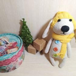 Crochet dog, Handmade toy animal dog, Stuffed, Animal,Baby Shower Gift Amigurumi, Children's toy ,Crochet gift