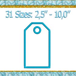 price tag applique machine embroidery design