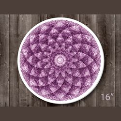 String art DIY. Purple Mandala wall art template. String art pattern PDF. Mandala wall hanging tutorial.