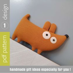 stuffed dog sewing pattern PDF, rag doll tutorial Digital, animal doll pattern, soft toy dog sewing pattern