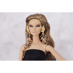 Fashion doll jewelry earrings for Fashion royalty Nu face Barbie Poppy Parker
