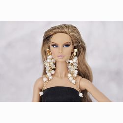 Fashion doll jewelry earrings for Poppy Parker Fashion royalty Barbie Nu face