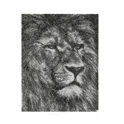 A lion. Machine embroidery design. Predator. Animal. Photo embroidery. Leo Portrait. King of beasts. Download instantly
