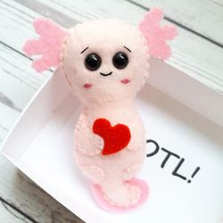 axolotl plush, pocket hug, thank you cards, i love you, boyfriend birthday gift, long distance friendship, 16th birthday