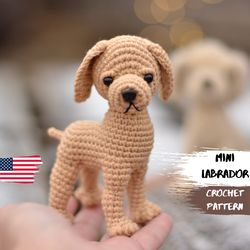 Mini Labrador Retriever CROCHET PATTERN PDF, soft toy pattern, crochet dog pattern, golden retriever Blythe pet