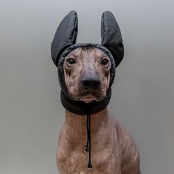 Custom Xolo Winter Fleece Hat Handmade Hat Winter Dog Ear Warmer Dog CUSTOM-MADE Hood Xoloitzcuintli Dog Fleece Warmer